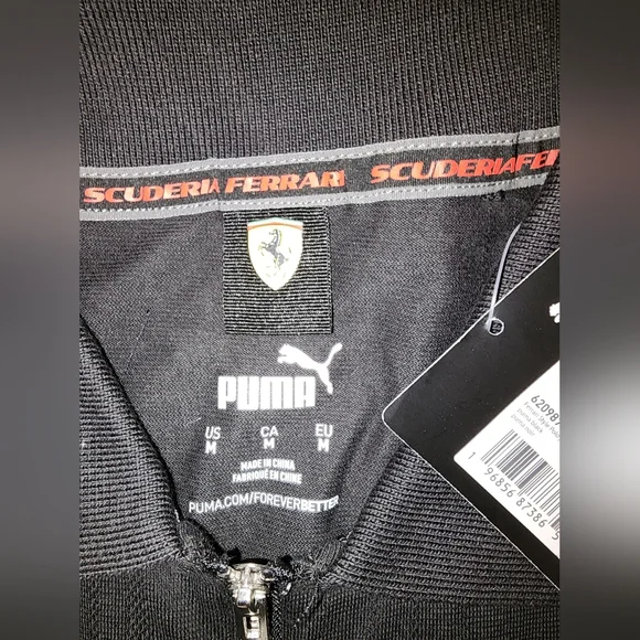 Size M - New Men's Puma F 1 Polo Ferrari - Black - Picture 10 of 13